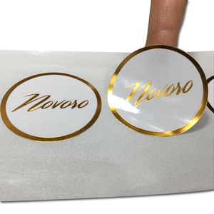 Custom Logo gold stamping  Adhesive sticker